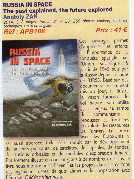 Un livre d'Anatoly Zak (2014) Zak